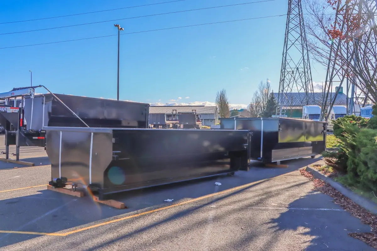 Roll-off dumpster ready for waste disposal at job site for Roofing Dumpster Rental in Tulsa